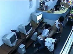 3 voyeur videos - Insane mushing in the office caught by security cam!