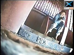 6 voyeur videos - Older and younger ladies captured peeing in a communal spot Part 2
