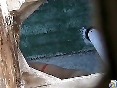 6 voyeur videos - Coastal charmer recorded taking a leak in a bathroom with a covert device Part 3